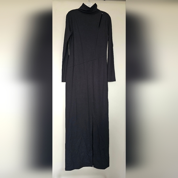 MARCELLA NYC Lorimer Sweatshirt Maxi Dress Black Sz L NWT - Picture 2 of 9